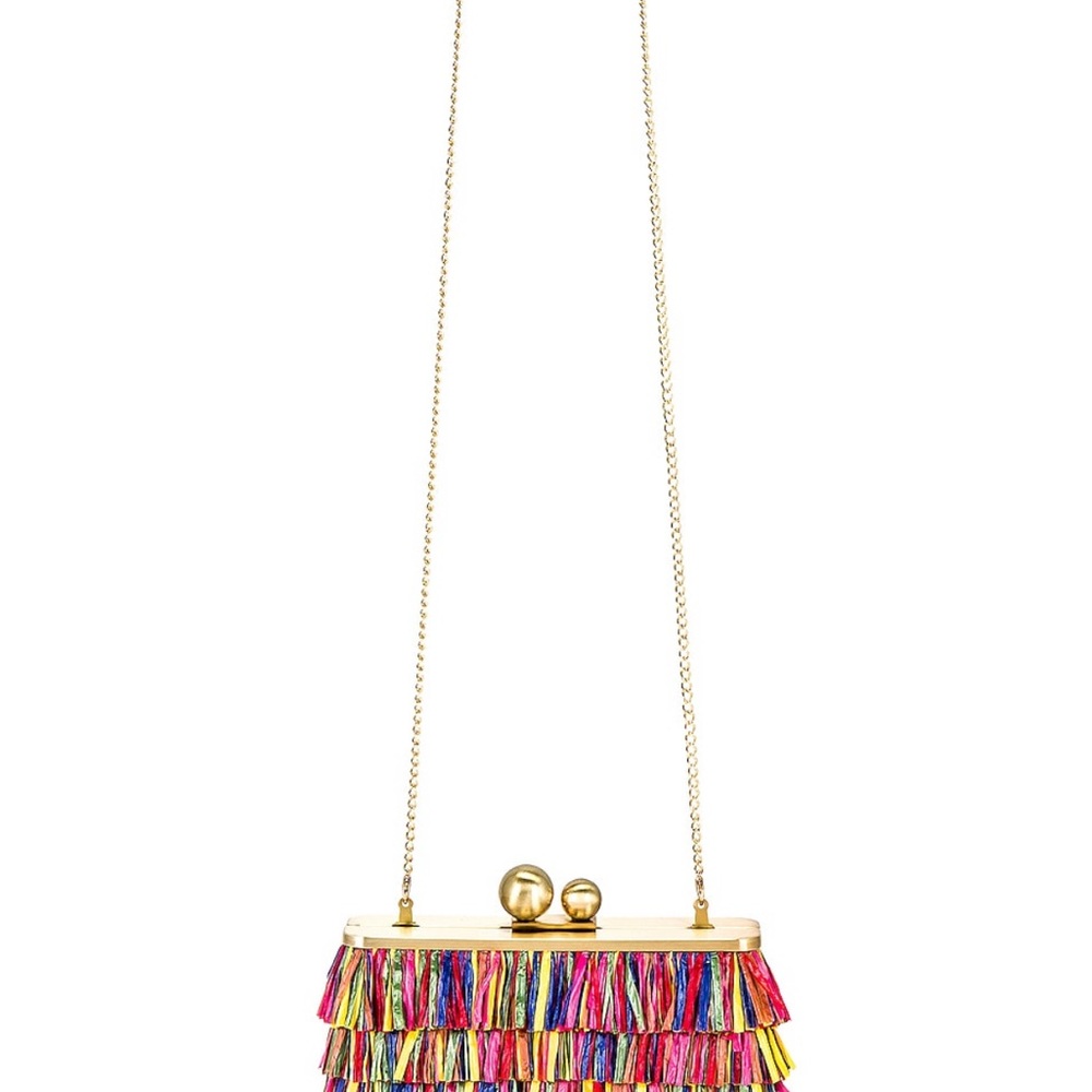 Olga Berg Carlita Carnivale Fringe Clutch